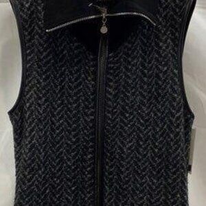 WHBM Women's Blend Faux Fur Hem Vest